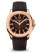 Patek Philippe Aquanaut Date Brown Strap Rose Gold