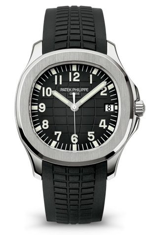 Patek Philippe Aquanaut Date Black Strap Stainless