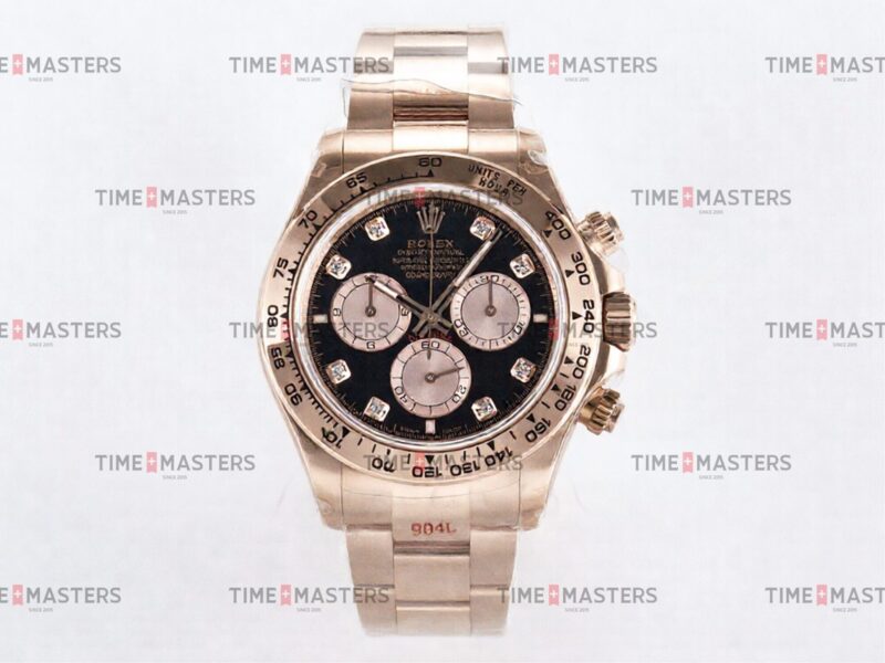 Rolex Daytona Cosmograph - 40 mm - רוז גולד לוח שחור גימור קצה